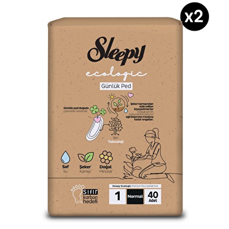 Sleepy Ecologic Premium Plus 80'li Günlük Ped